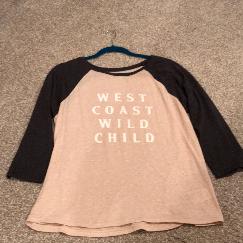 Amuse society west coast wild child 3/4 sleeve tee - Picture 4 of 6